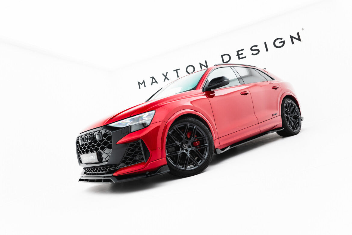 Seitenschweller Ansatz (Paar) passend für Audi RSQ8 Mk1 FL schwarz Hochglanz