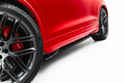 Seitenschweller Ansatz (Paar) passend für Audi RSQ8 Mk1 FL schwarz Hochglanz