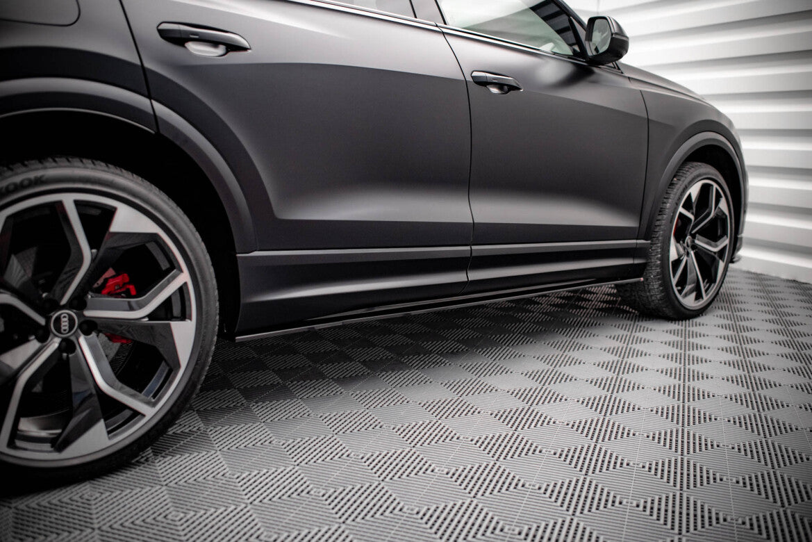 Seitenschweller Ansatz (Paar) passend für Audi RSQ8 Mk1 schwarz Hochglanz