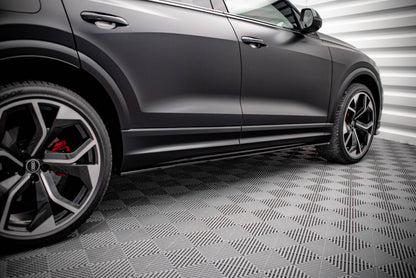 Seitenschweller Ansatz (Paar) passend für Audi RSQ8 Mk1 schwarz Hochglanz