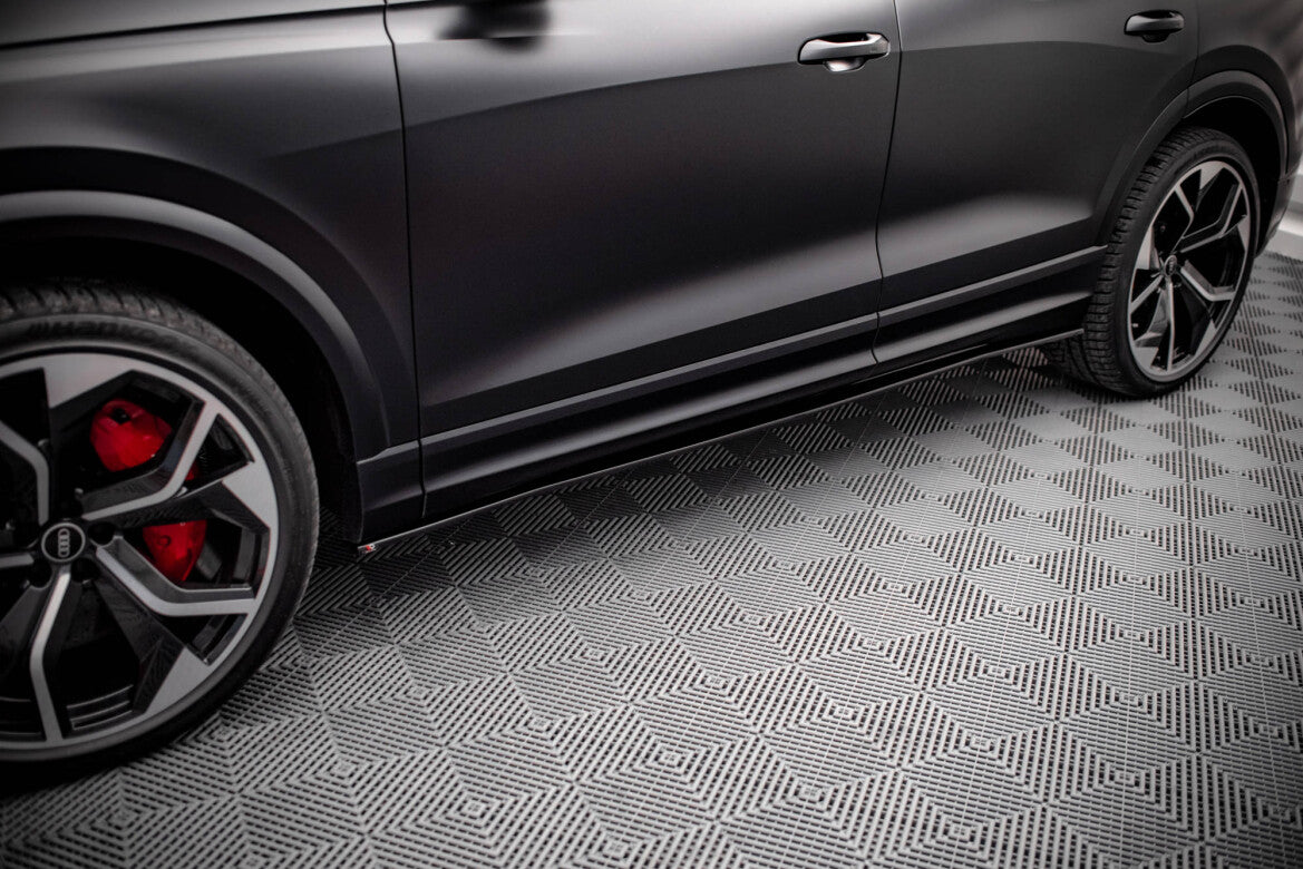 Seitenschweller Ansatz (Paar) passend für Audi RSQ8 Mk1 schwarz Hochglanz