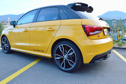 Seitenschweller Ansatz (Paar) passend für Audi S1 8X schwarz Hochglanz
