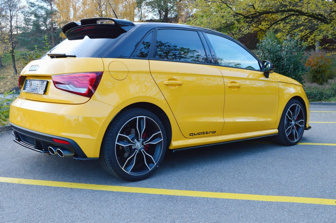 Seitenschweller Ansatz (Paar) passend für Audi S1 8X schwarz Hochglanz