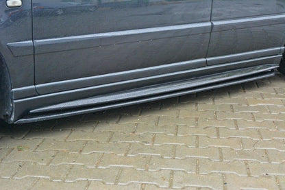 Seitenschweller Ansatz (Paar) passend für Audi S4 B5 schwarz Hochglanz