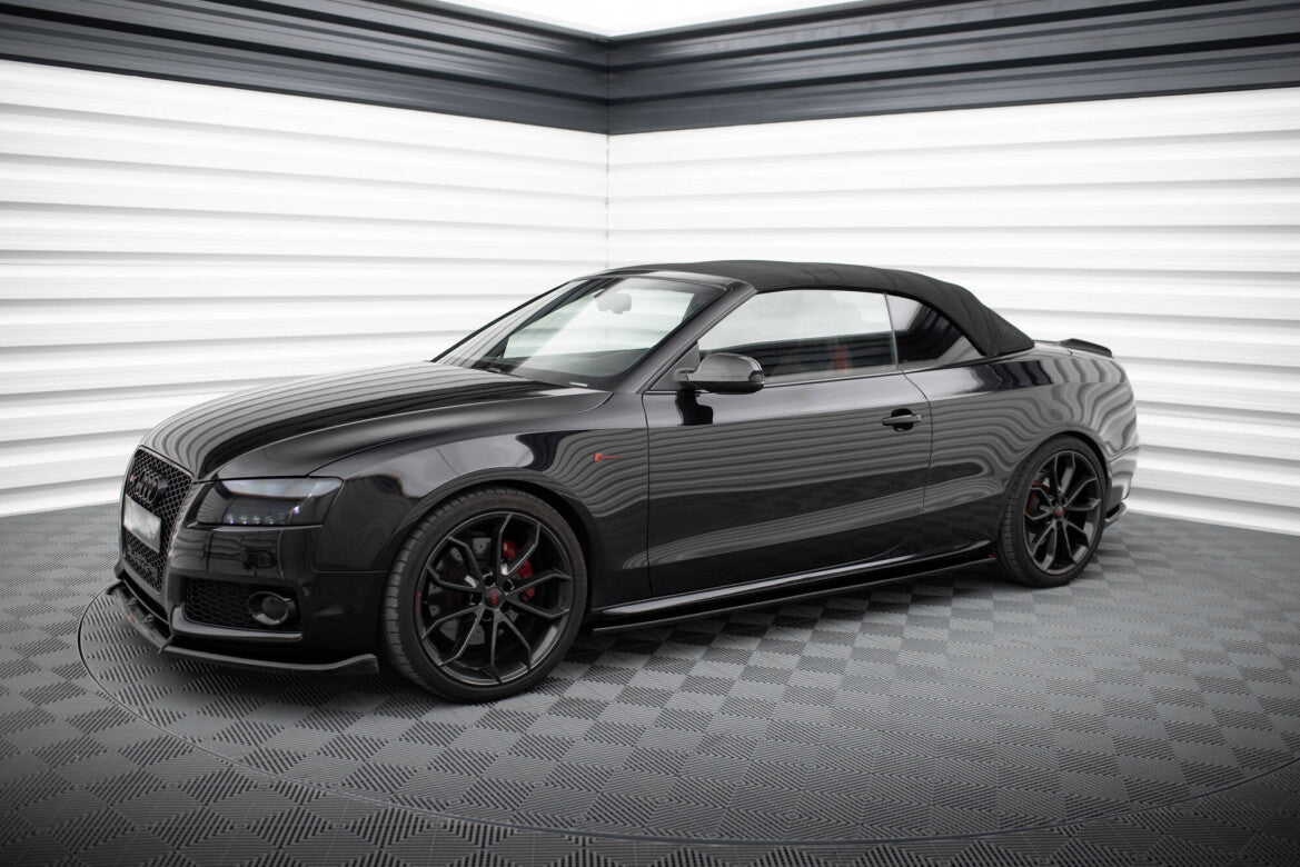 Seitenschweller Ansatz (Paar) passend für Audi S5 / A5 / A5 S-Line 8T / 8T FL schwarz Hochglanz