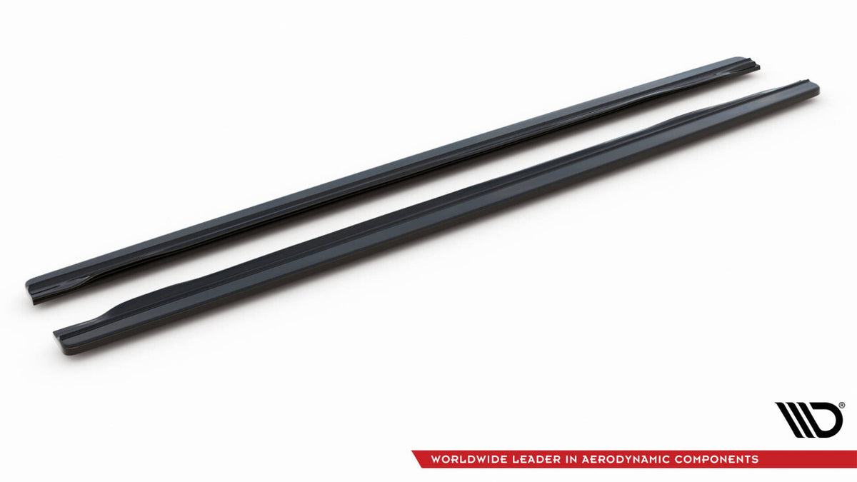 Seitenschweller Ansatz (Paar) passend für Audi S5 / A5 / A5 S-Line 8T / 8T FL schwarz Hochglanz