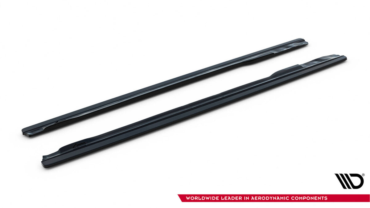 Seitenschweller Ansatz (Paar) passend für Audi S5 / A5 / A5 S-Line Sportback 8T / 8T FL schwarz Hochglanz