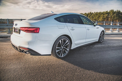 Seitenschweller Ansatz (Paar) passend für Audi S5 / A5 S-Line Sportback F5 FL schwarz Hochglanz