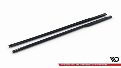 Seitenschweller Ansatz (Paar) passend für Audi S5 Coupe / A5 S-Line Coupe F5 FL schwarz Hochglanz