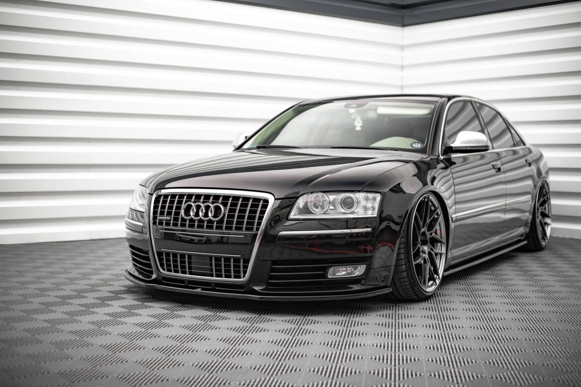 Seitenschweller Ansatz (Paar) passend für Audi S8 D3 schwarz Hochglanz