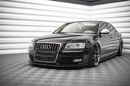 Seitenschweller Ansatz (Paar) passend für Audi S8 D3 schwarz Hochglanz