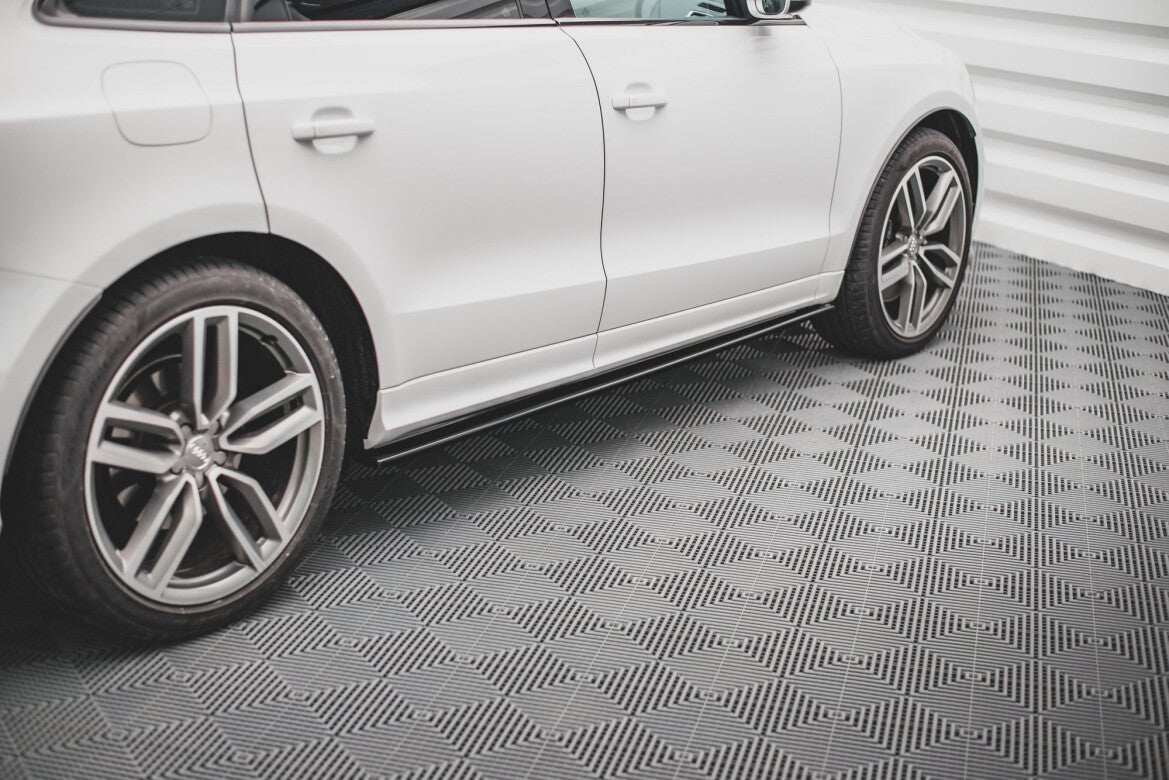 Seitenschweller Ansatz (Paar) passend für Audi SQ5 / Q5 S-Line Mk1 (8R) schwarz Hochglanz