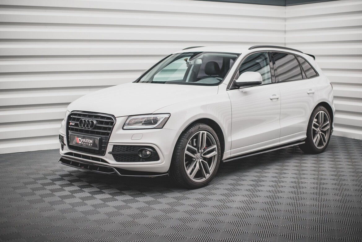 Seitenschweller Ansatz (Paar) passend für Audi SQ5 / Q5 S-Line Mk1 (8R) schwarz Hochglanz