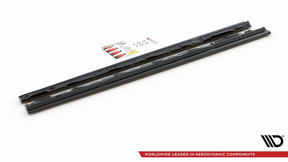 Seitenschweller Ansatz (Paar) passend für Audi SQ5 / Q5 S-Line Mk1 (8R) schwarz Hochglanz