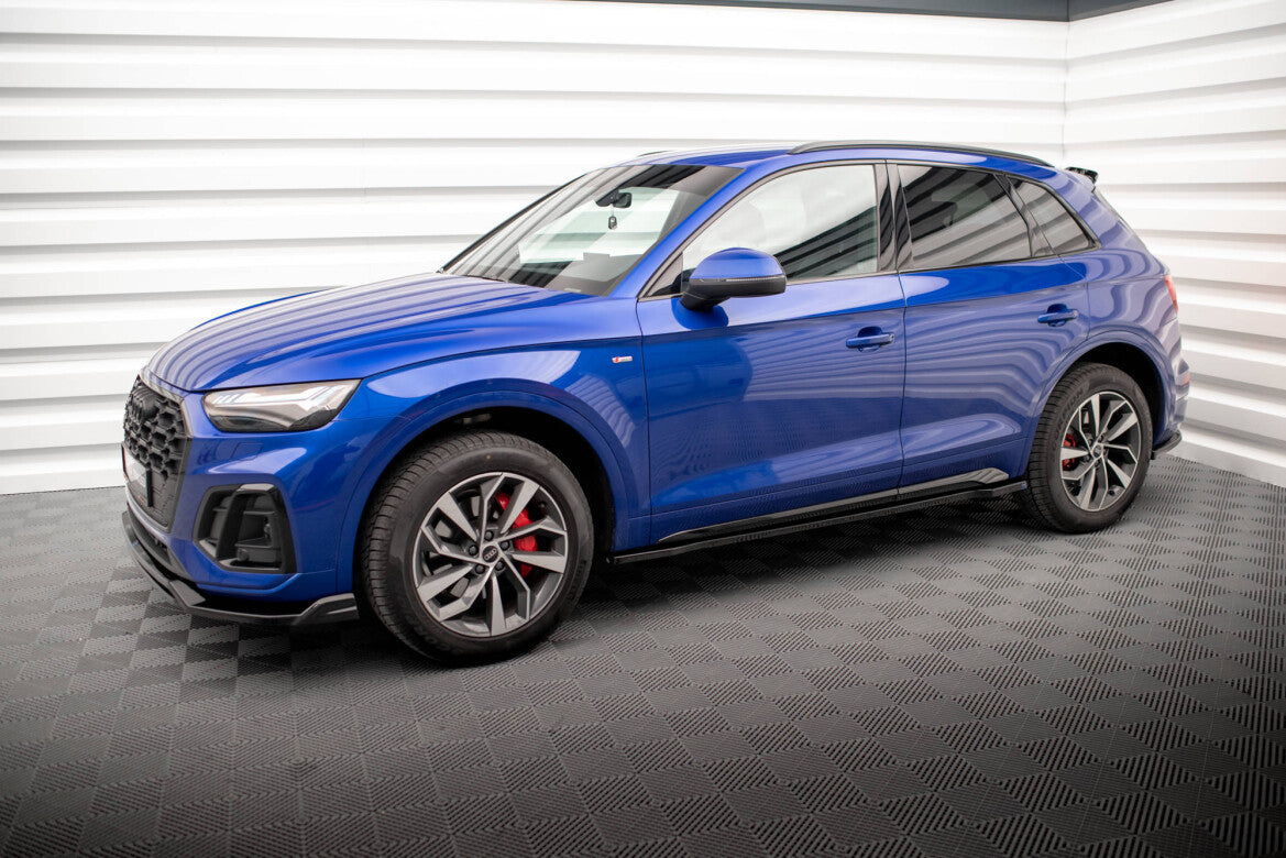 Seitenschweller Ansatz (Paar) passend für Audi SQ5 / Q5 S-Line SUV / Sportback Mk2 FL schwarz Hochglanz