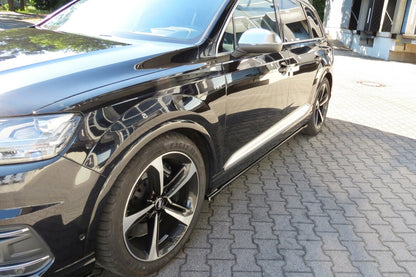 Seitenschweller Ansatz (Paar) passend für Audi SQ7 / Q7 S-Line Mk.2 schwarz Hochglanz