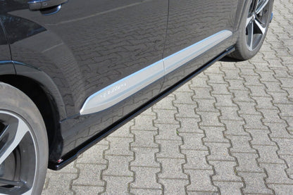 Seitenschweller Ansatz (Paar) passend für Audi SQ7 / Q7 S-Line Mk.2 schwarz Hochglanz