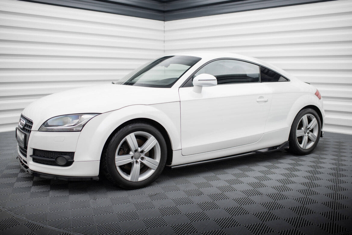 Seitenschweller Ansatz (Paar) passend für Audi TT 8J schwarz Hochglanz