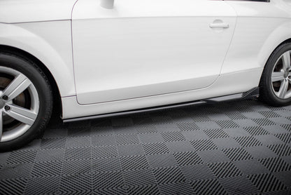 Seitenschweller Ansatz (Paar) passend für Audi TT 8J schwarz Hochglanz
