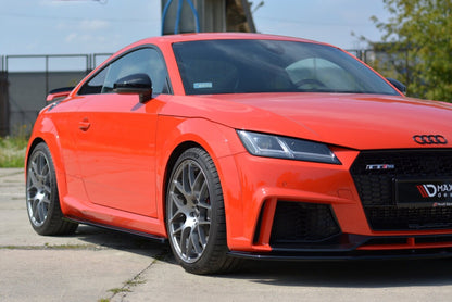 Seitenschweller Ansatz (Paar) passend für Audi TT RS 8S schwarz Hochglanz