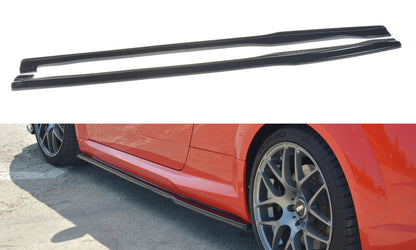 Seitenschweller Ansatz (Paar) passend für Audi TT RS 8S schwarz Hochglanz