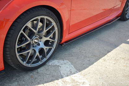Seitenschweller Ansatz (Paar) passend für Audi TT RS 8S schwarz Hochglanz
