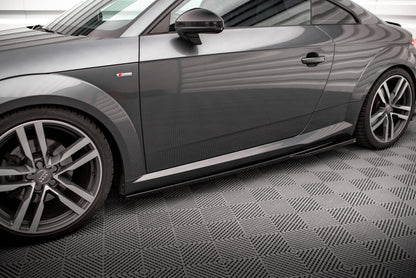 Seitenschweller Ansatz (Paar) passend für Audi TT S-Line 8S schwarz Hochglanz