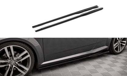 Seitenschweller Ansatz (Paar) passend für Audi TT S-Line 8S schwarz Hochglanz