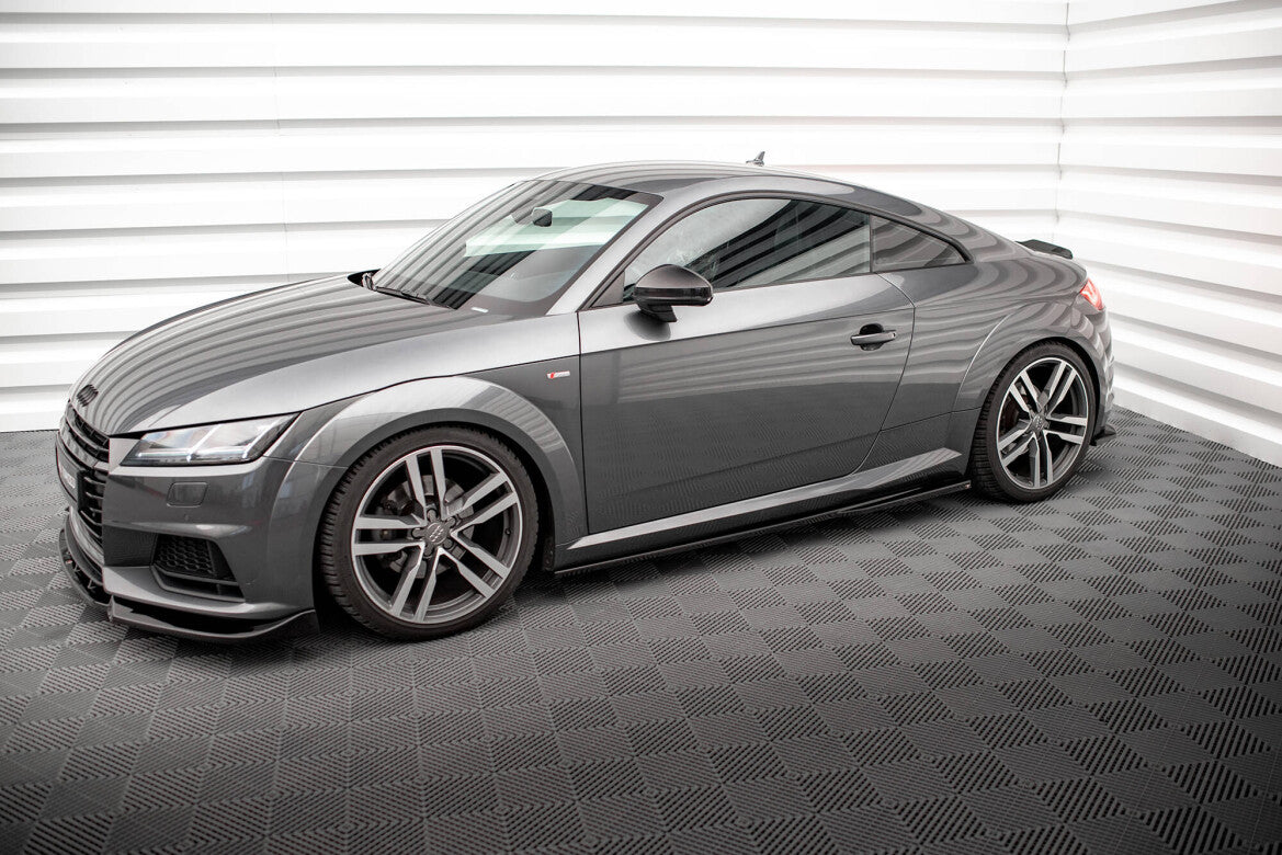 Seitenschweller Ansatz (Paar) passend für Audi TT S-Line 8S schwarz Hochglanz