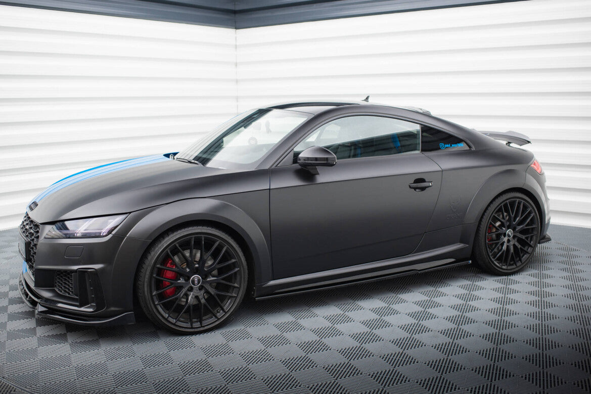 Seitenschweller Ansatz (Paar) passend für Audi TT S / TT S-Line 8S FL schwarz Hochglanz
