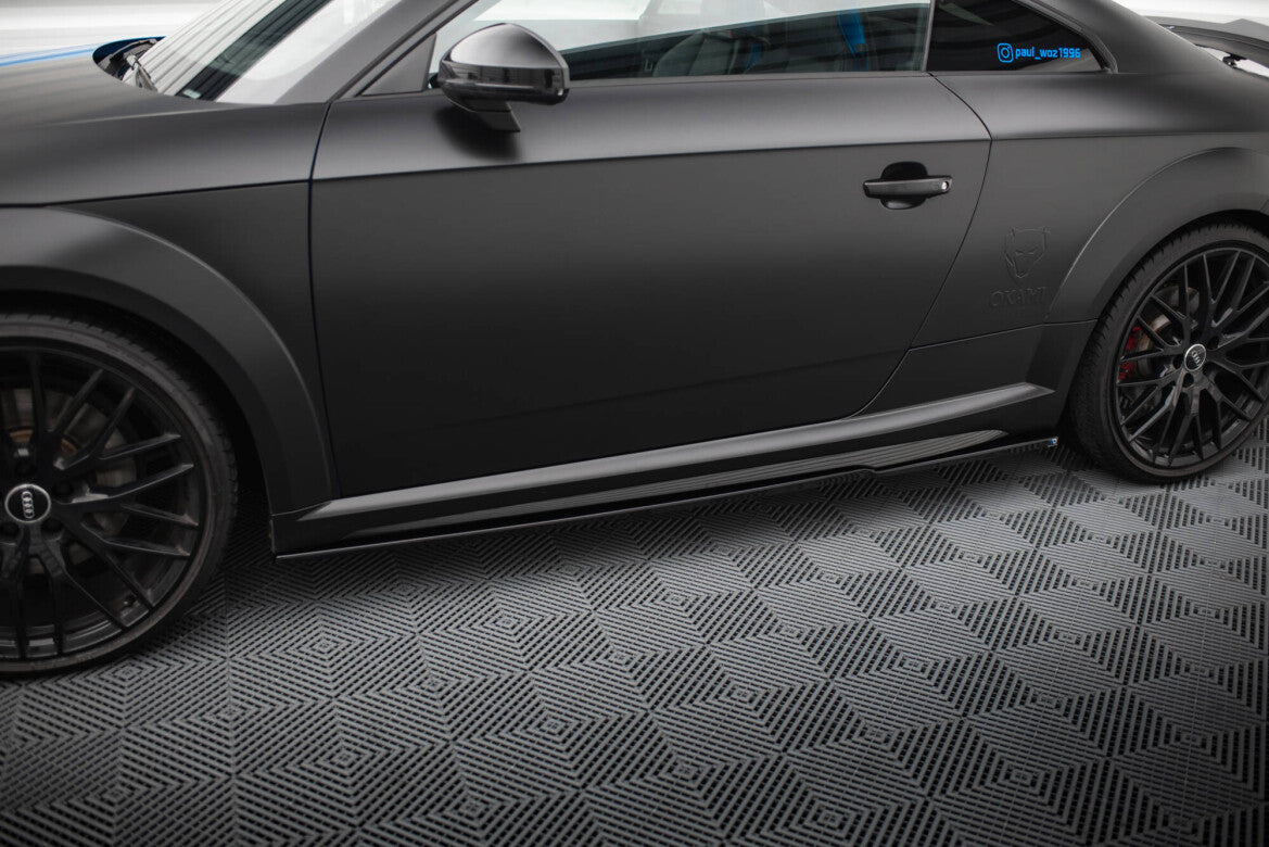 Seitenschweller Ansatz (Paar) passend für Audi TT S / TT S-Line 8S FL schwarz Hochglanz