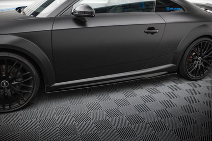 Seitenschweller Ansatz (Paar) passend für Audi TT S / TT S-Line 8S FL schwarz Hochglanz