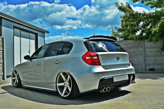 Seitenschweller Ansatz (Paar) passend für BMW 1er E87 schwarz Hochglanz