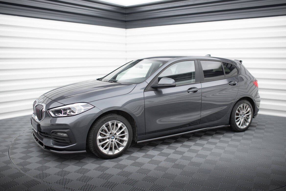 Seitenschweller Ansatz (Paar) passend für BMW 1er F40 schwarz Hochglanz