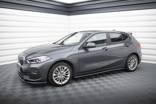 Seitenschweller Ansatz (Paar) passend für BMW 1er F40 schwarz Hochglanz