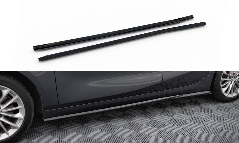 Seitenschweller Ansatz (Paar) passend für BMW 1er F40 schwarz Hochglanz