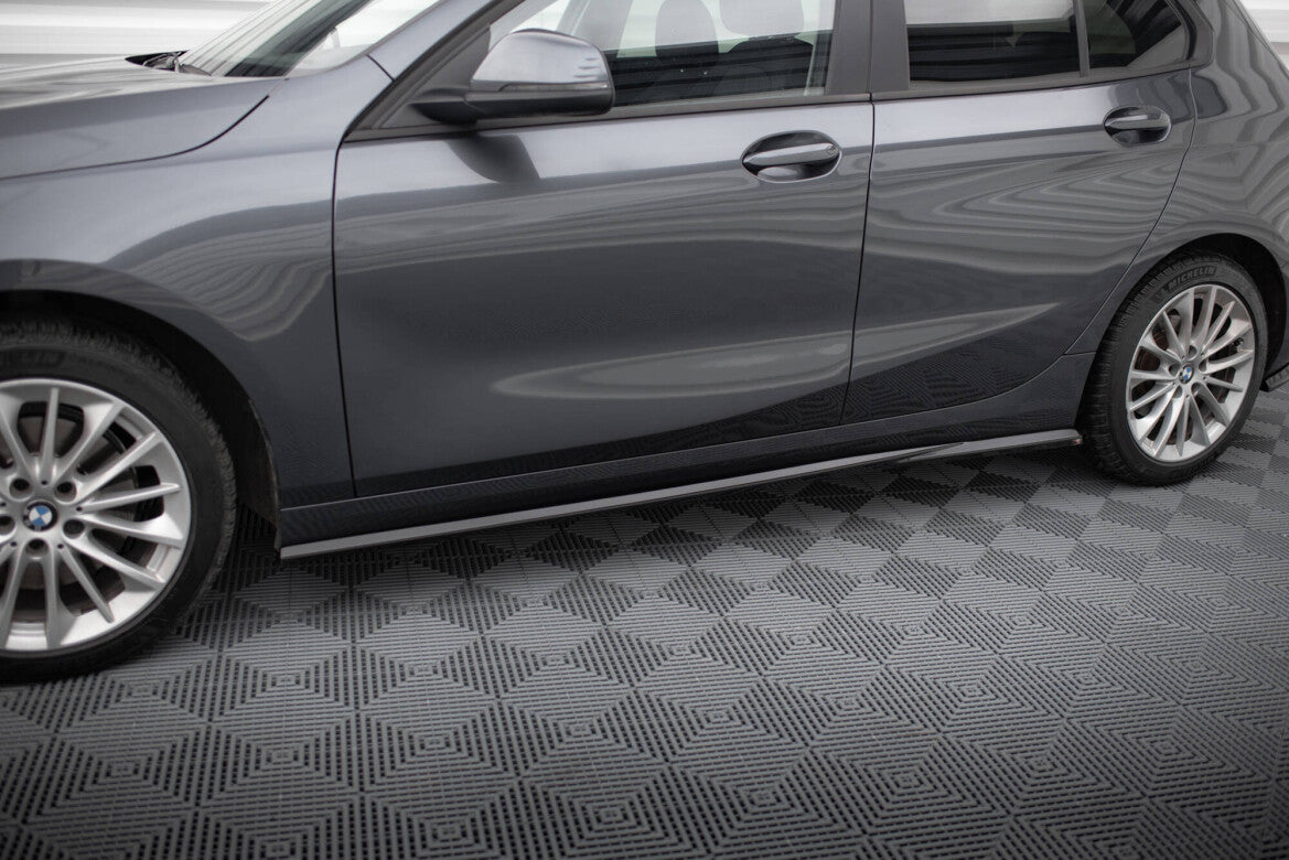 Seitenschweller Ansatz (Paar) passend für BMW 1er F40 schwarz Hochglanz