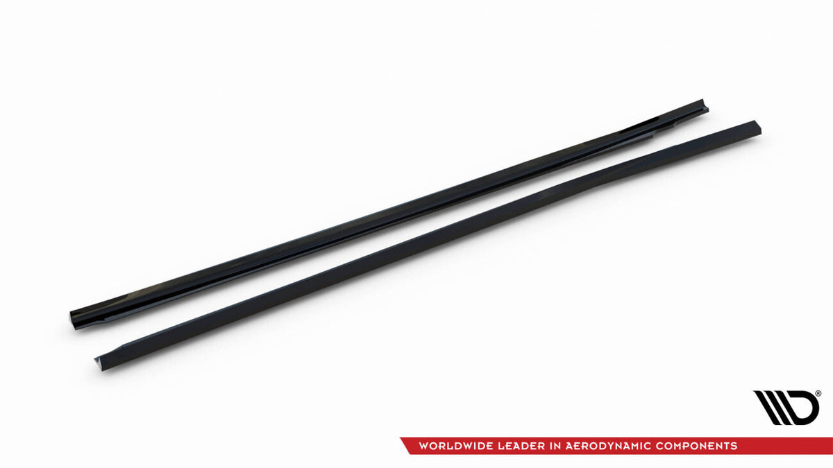 Seitenschweller Ansatz (Paar) passend für BMW 1er F40 schwarz Hochglanz