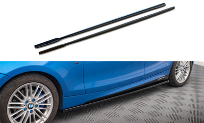 Seitenschweller Ansatz (Paar) passend für BMW 1er M-Paket E87 FL schwarz Hochglanz
