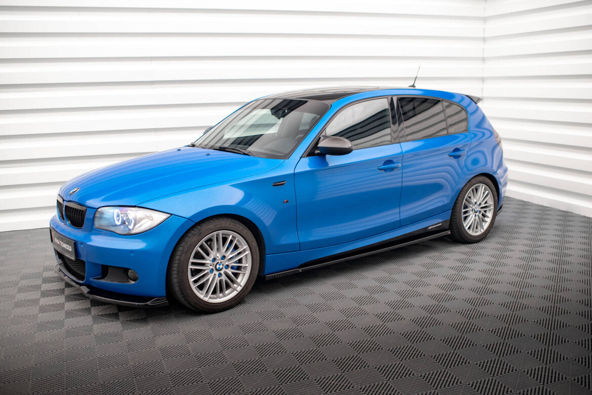 Seitenschweller Ansatz (Paar) passend für BMW 1er M-Paket E87 FL schwarz Hochglanz