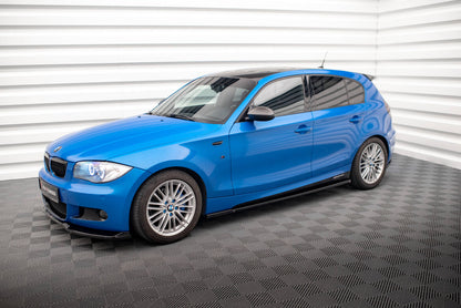 Seitenschweller Ansatz (Paar) passend für BMW 1er M-Paket E87 FL schwarz Hochglanz