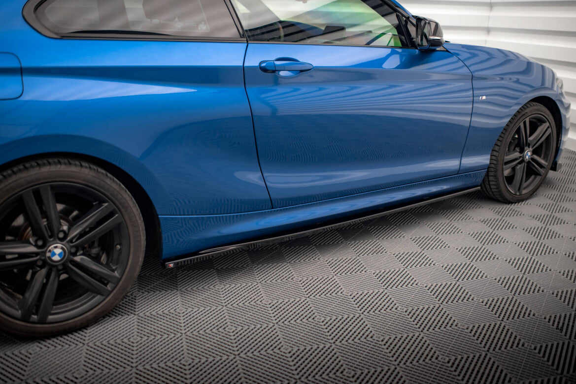 Seitenschweller Ansatz (Paar) passend für BMW 2 M-Paket F22 schwarz Hochglanz