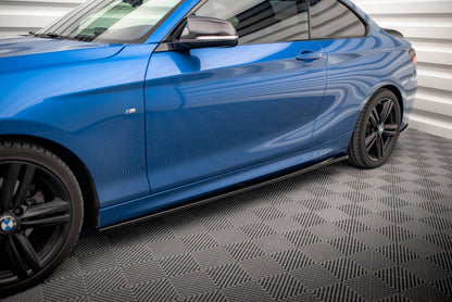 Seitenschweller Ansatz (Paar) passend für BMW 2 M-Paket F22 schwarz Hochglanz