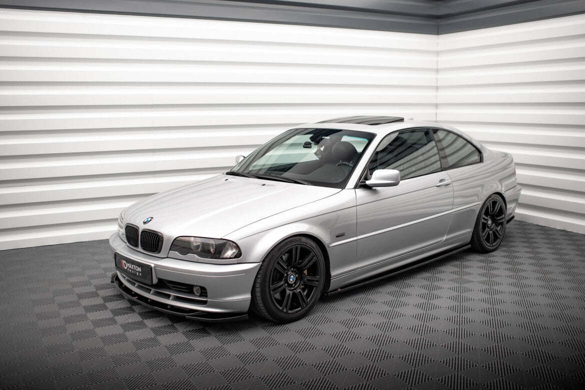 Seitenschweller Ansatz (Paar) passend für BMW 3er Coupe E46 schwarz Hochglanz