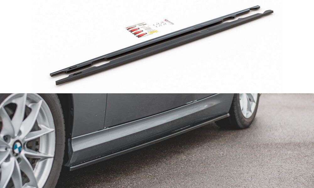 Seitenschweller Ansatz (Paar) passend für BMW 3er E90/E91 FL schwarz Hochglanz