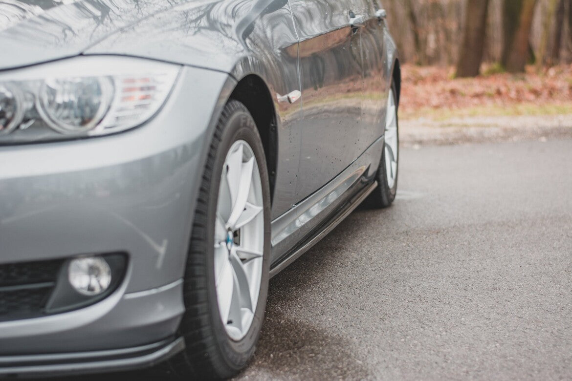 Seitenschweller Ansatz (Paar) passend für BMW 3er E90/E91 FL schwarz Hochglanz