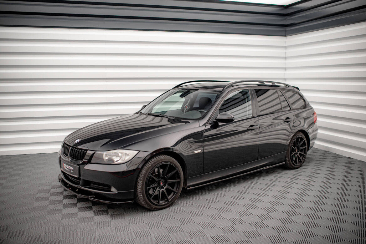 Seitenschweller Ansatz (Paar) passend für BMW 3er E90 schwarz Hochglanz