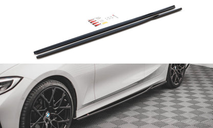 Seitenschweller Ansatz (Paar) passend für BMW 3er G20 / G21 schwarz Hochglanz