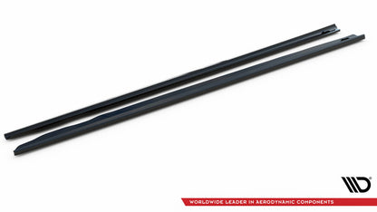 Seitenschweller Ansatz (Paar) passend für BMW 3er GT F34 schwarz Hochglanz