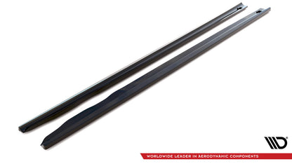 Seitenschweller Ansatz (Paar) passend für BMW 3er GT F34 schwarz Hochglanz